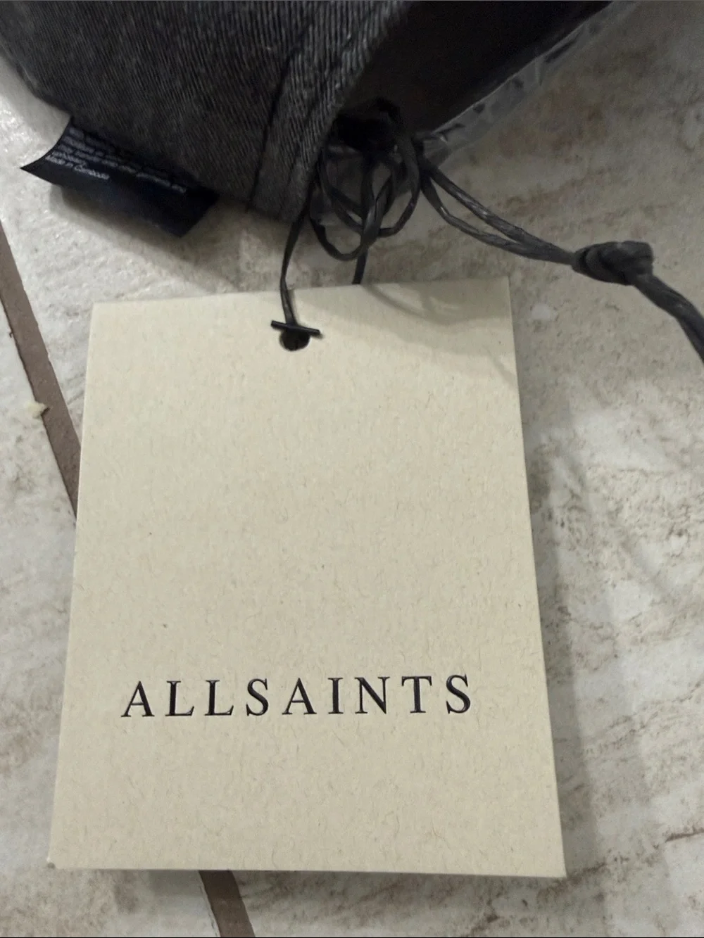 AllSaints washed black embroidery   Logo Cap ..nwt ..o/s